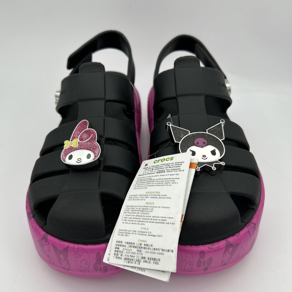 Crocs HELLO KITTY AND FRIENDS MY MELODY AND KUROMI STOMP SANDAL Women's Size 8